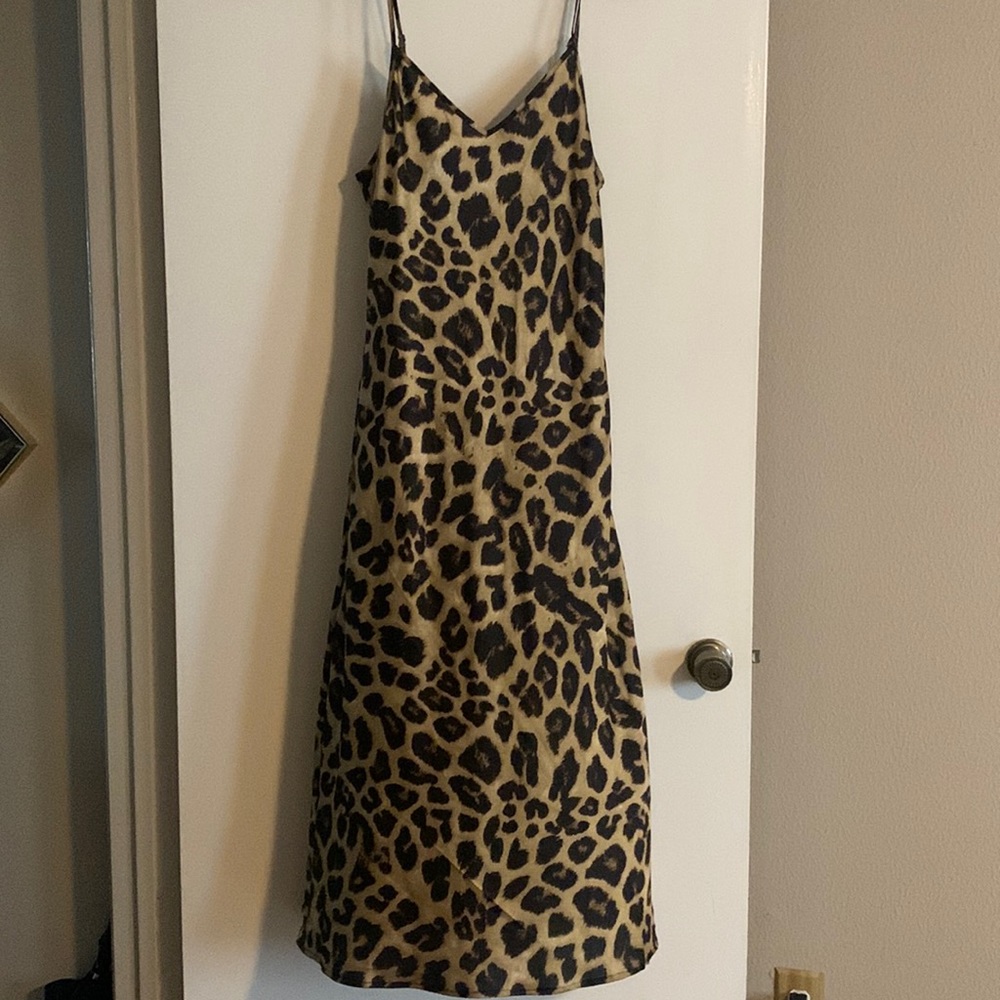 Leopard Slip MIDI dress
